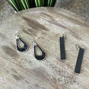 Two sets of earrings.